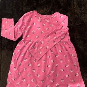 GAP Girls Pink Floral Long Sleeve Dress Toddler XS Cottagecore